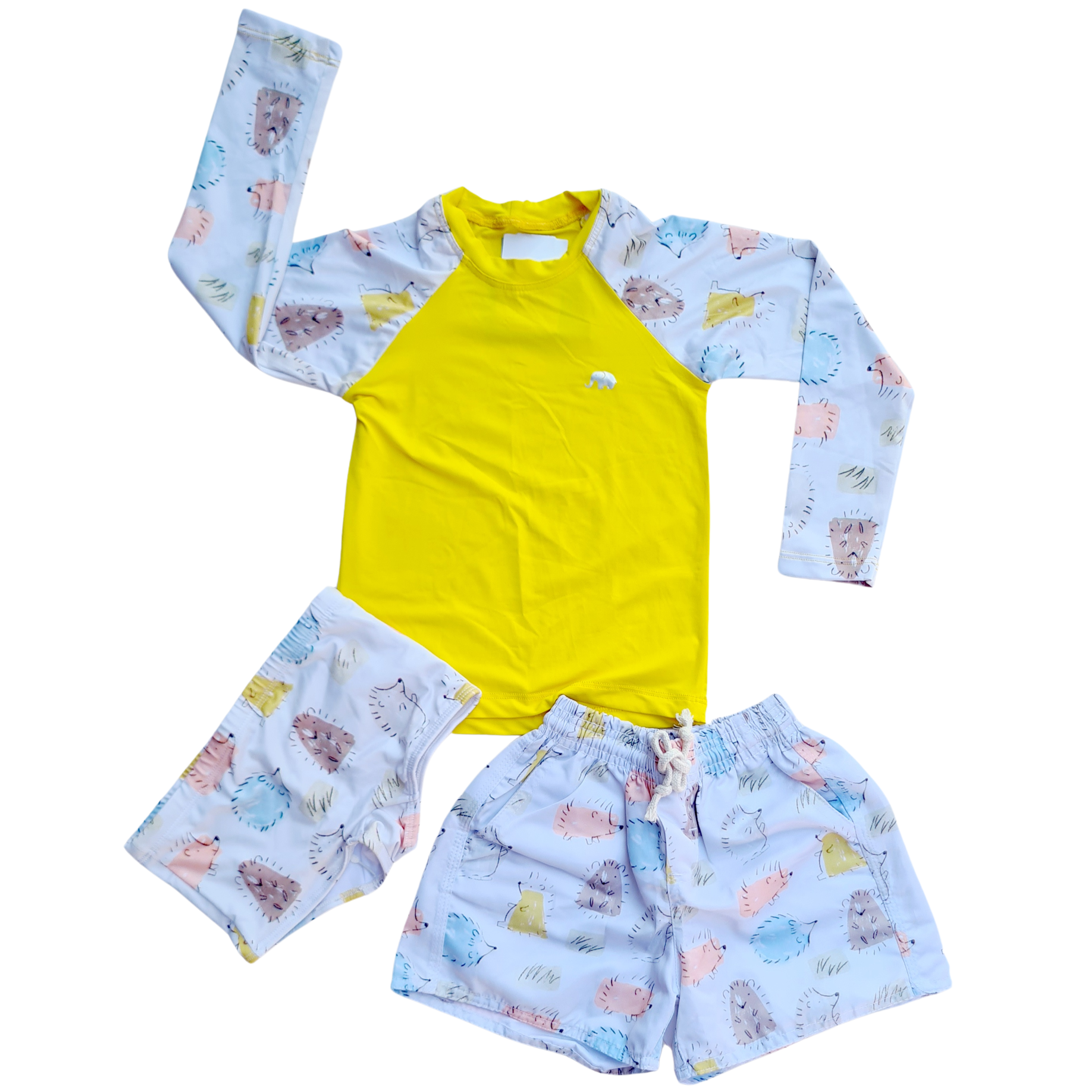 Trio Conjunto UV Sunga + Short Tactel-  Porco-Espinho